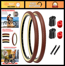 2-Pack 26" Cruiser Bike Tires, Folding Replacement for Beach Urban Bicycles
