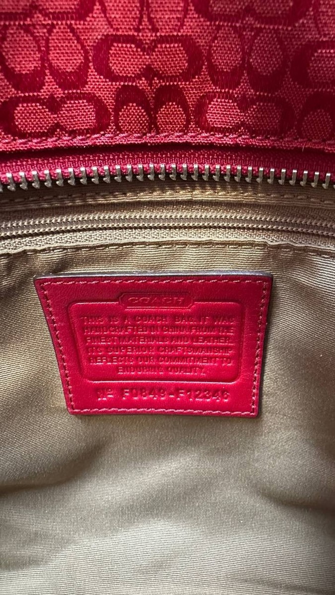 Y2K Coach Signature Gallery Tote Bag F12346 – Red Canvas Logo | eBay