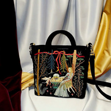 Starushko Black Embroidered Fairy Tale Small ...