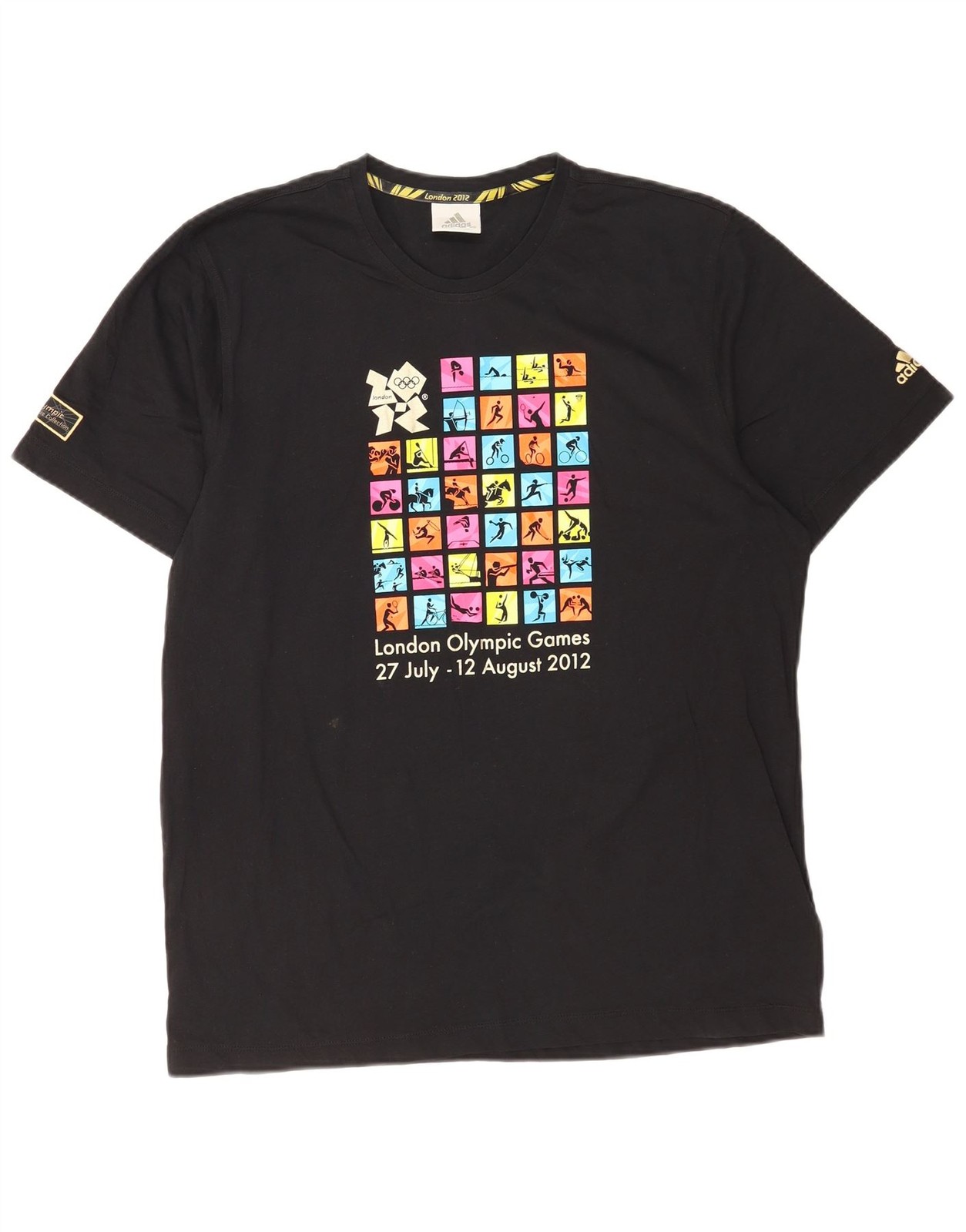 Adidas Mens Graphic T-Shirt Top Large Black Cotton CD19