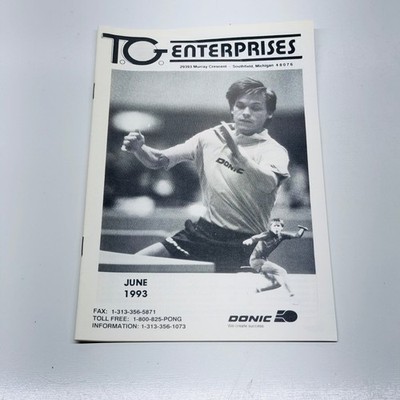 T.G. Enterprises Table Tennis Catalog June 1993 Donic Equipment Guide