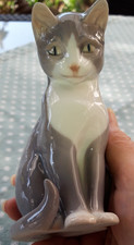 Bing & Gröndahl Royal Copenhagen Porzellanfigur Sitzende Katze Nr. 1876 Makellos