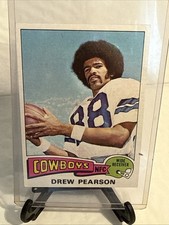 1975 Topps Football Drew Pearson #65 Rookie Dallas Cowboys HOF RC Nice!