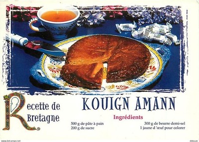 Postcard - Cooking Recipes - Kouign Amann - Ambon Postcard Flame - G