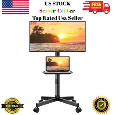 Mobile TV Cart for 23 to 65 inch LCD LED Flat Screen/Curved TVs Floor TV Stand