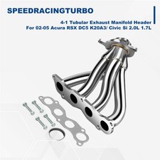 4-1 Exhaust Manifold Header For 02-05 Honda Civic Si Ep3 02-06 Rsx Dc5 K20a3 2.0
