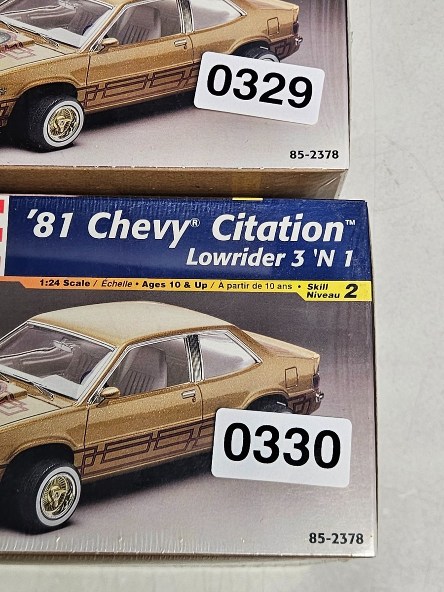 REVELL 1/24 '81 CHEVY CITATION LOWRIDER PLASTIC MODEL KIT #85-2378