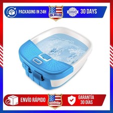 Bubble Bliss Deluxe Foot Spa with Heat Massaging Arch, 3 Acupressure Attachments