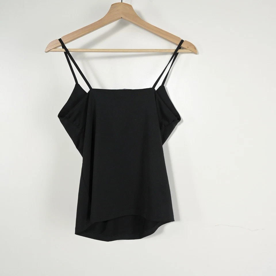 Женский пуловер Zara M. черный с атласным эффектом ремешок для спагетти полиэстер камзол - Изображение 2 из 4