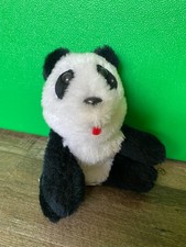 1977 RUSS BERRIE Black  White Plush Panda Bear  CHING
