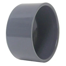 PLASTIC SUPPLY PVCCA04 End Cap,4" Duct Size 6UXN9