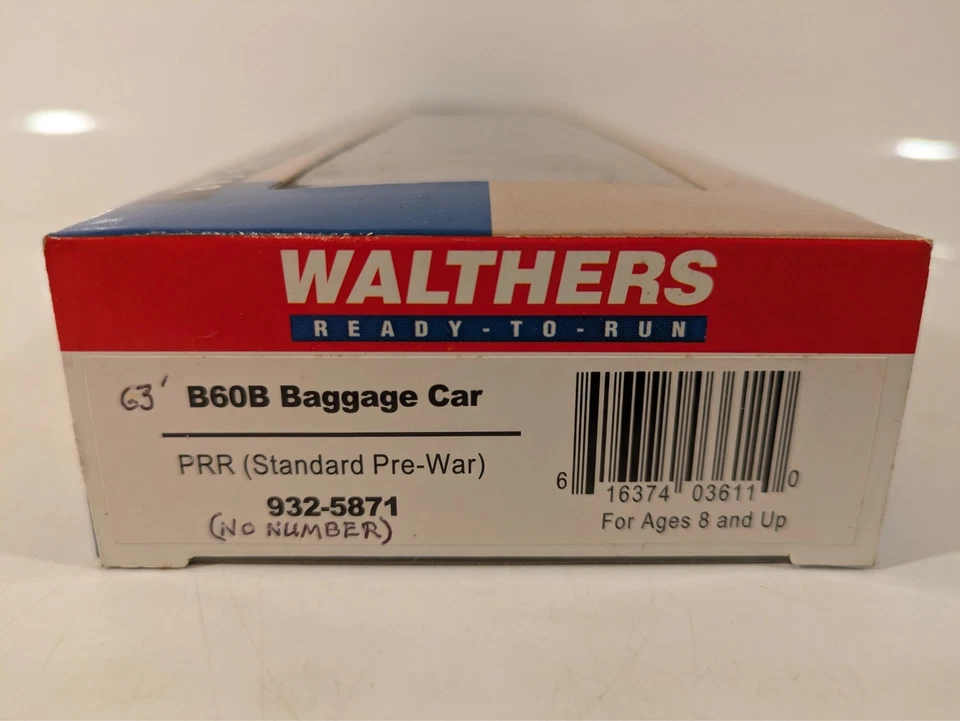 HO PRR Pennsylvania B60B Baggage Car Pre-War NIB NOS #932-5871 - Image 3 of 3