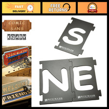 4" Router Letter Template Set for Sign Making - DIY Craft Stencils, Alphabet Mol