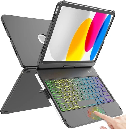 TQQ Clavier pour iPad 10/11 Ème Generation (10.9 Pouces 2022/11 Pouces A16 2025)