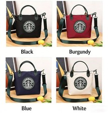 Starbucks Print Nylon Tote Bag with Shoulder Strap Multi-Color