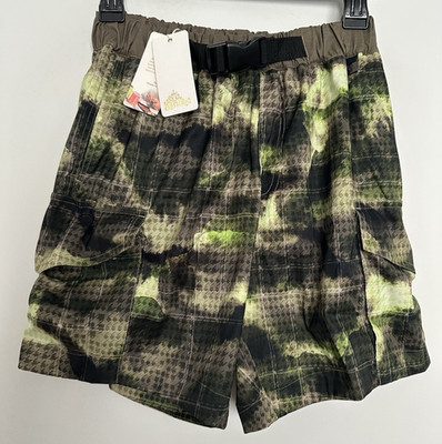 Agua Bendita Men's 30 Marcus Gres Swim Trunks Green Cargo Pockets New