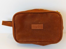 Karl Lagerfeld Toiletry Bag Brown Leather Vintage