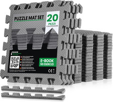 - Tappeto Da Fitness a Puzzle【20 Tappetini】Tatami Antiscivolo, Pavimento Protett