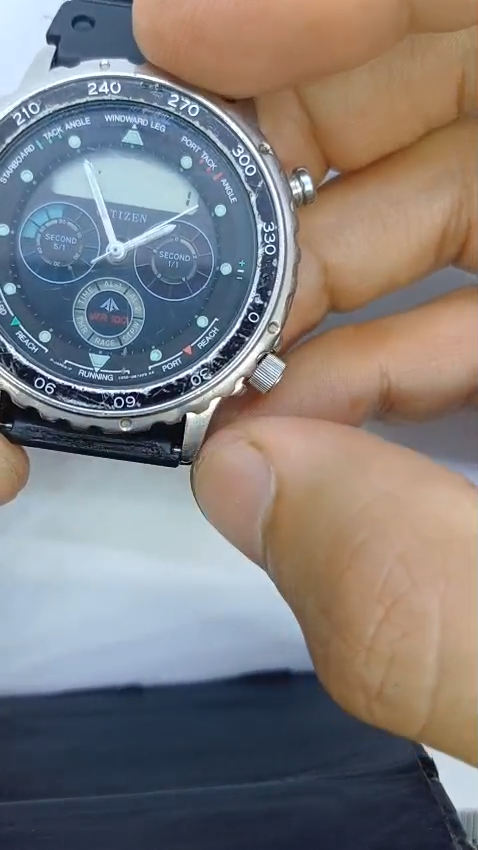 CITIZEN C050-088379Y DIGITAL YACHT TIMER CHRONOGRAPH ANALOGUE