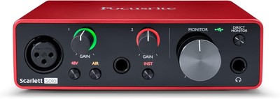Focusrite Scarlett Solo 3. Gen USB-Audio-Interface-Bundle für Gitarristen