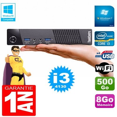 Ultra Mini PC Lenovo M73 USFF Tiny Core I3-4130 8GB Festplatte 500GB Wifi W7