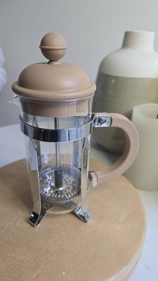The Original Bodum French Press Glass Purple Chrome 1 Cup Coffee Maker & Lid Mug