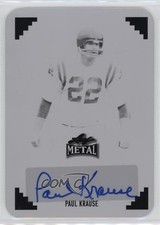 2024 Leaf Metal 1991 Printing Plate Black 1/1 Paul Krause #91A-PK1 Auto HOF qf8
