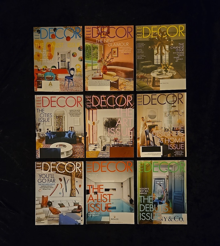 🔥ELLE DECOR Magazine LOT x9 Summer2022-Winter2023 A-List Designers RARE🔥