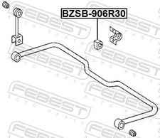 For FEBEST BZSB-906R30 REAR ROD BUSHING. MERCEDES BENZ SPRINTE
