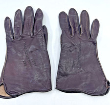 VTG Women  s S/M Thin Italian Brown Leather City Driving Gloves