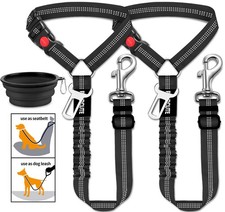 3 Pcs Retractable Dog Seat Belt Dog Car Seatbelts Adjustable Pet Safety Harness