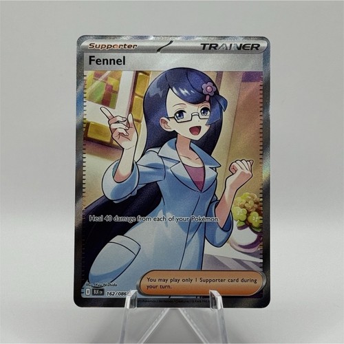 Pokémon Fennel Trainer-Supporter Ultra Rare Full Art Holo Black Bolt 162/086