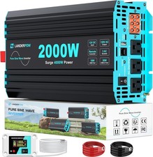 2000 Watt Pure Sine Wave Inverter 12V DC to 120V AC Power Inverter