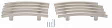 10 Pack 5.25-inch Modern Curved Cabinet Handles Satin Nickel Finish