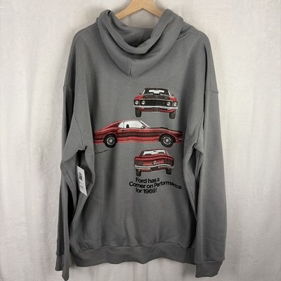 Ford Roadtrip 1969 Ford Mustang Mach 1 Hoodie Gray Size 2XL NWT