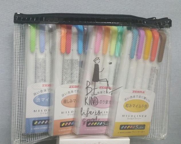 Zebra Mildliner Highlighter Pastel Double Sided Maker Pen For Text With Case For Sale Online Ebay