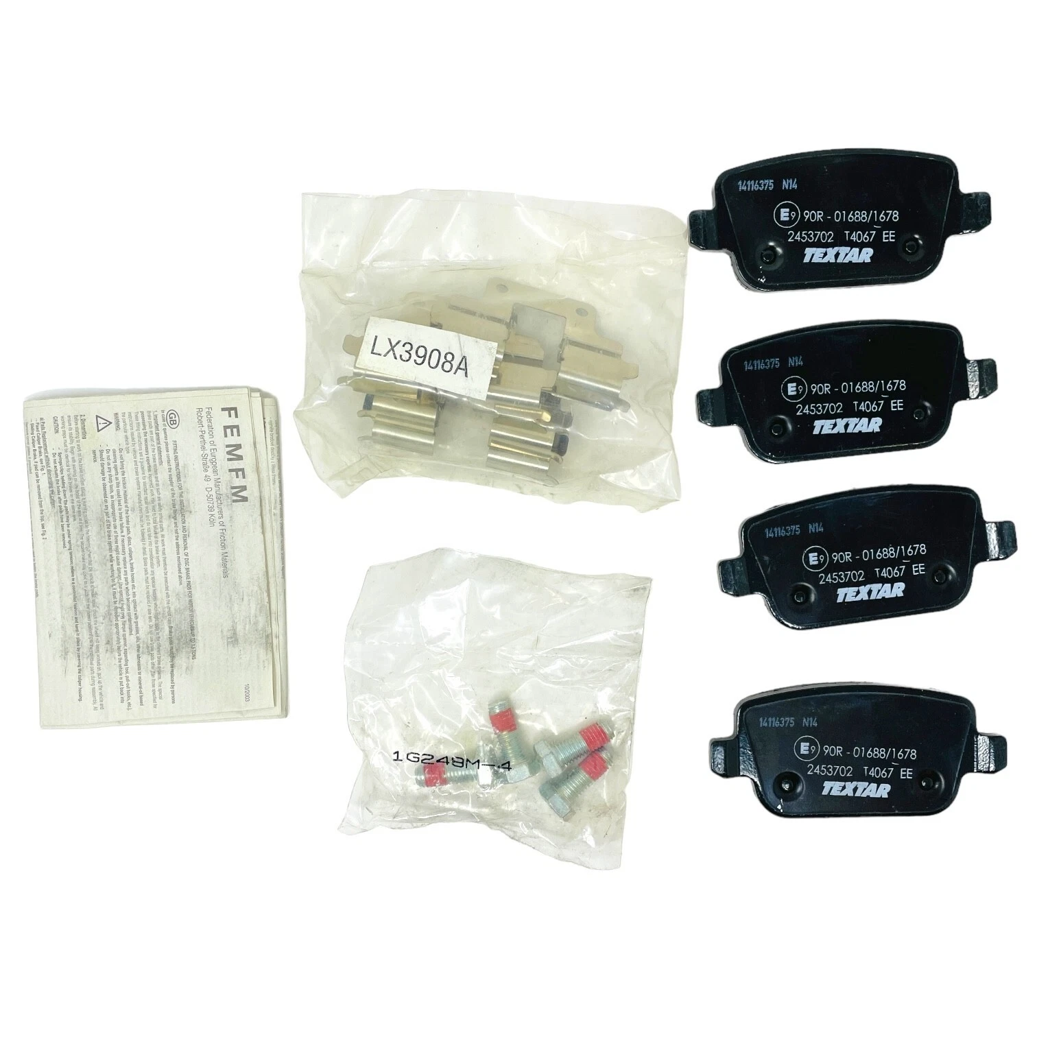 Textar 2453702 Disc Brake Pad Set with Hardware - Fast and Secure from USA
Opens in a new window or