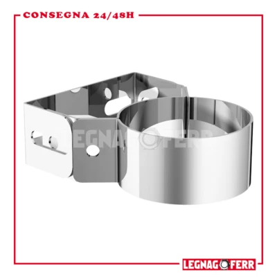 Fascetta Murale per Sostegno Canna Fumaria Muro Apros Acciaio Inox Aisi316L FM14