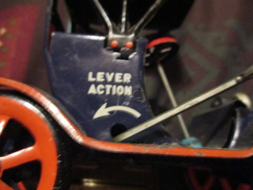 Vintage 1950s Trademark Modern Toys Tin Litho Lever Action Car Japan Excellent - Picture 4 of 8