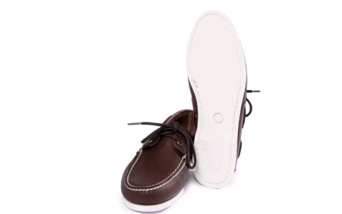Timberland Herren Dunkelbraun Cedar Bay 2-Loch Leder Bootsschuhe Größe US 13 A199T - Bild 5 von 6
