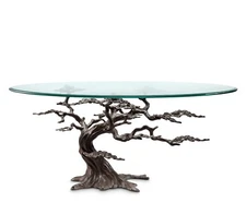 Cypress Tree Coffee Table Sculpture Metal Nature Inspired ~ SPI Home 34116