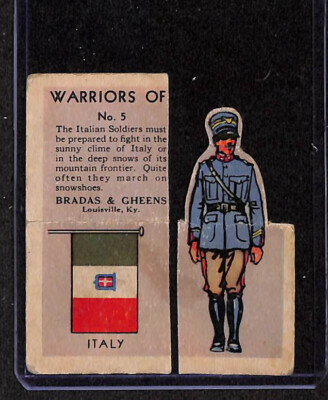 R170 Bradas & Gheens, Warriors of the World, 1930's, #5 Italy, Flag