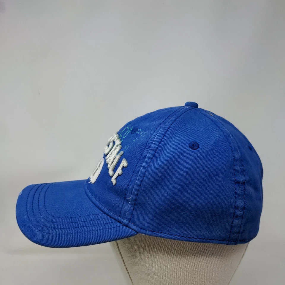 Sombrero ajustado con parche Aeropostale NY azul grande/XL orificios de ventilación sólidos 6 paneles Foto 3 de 4