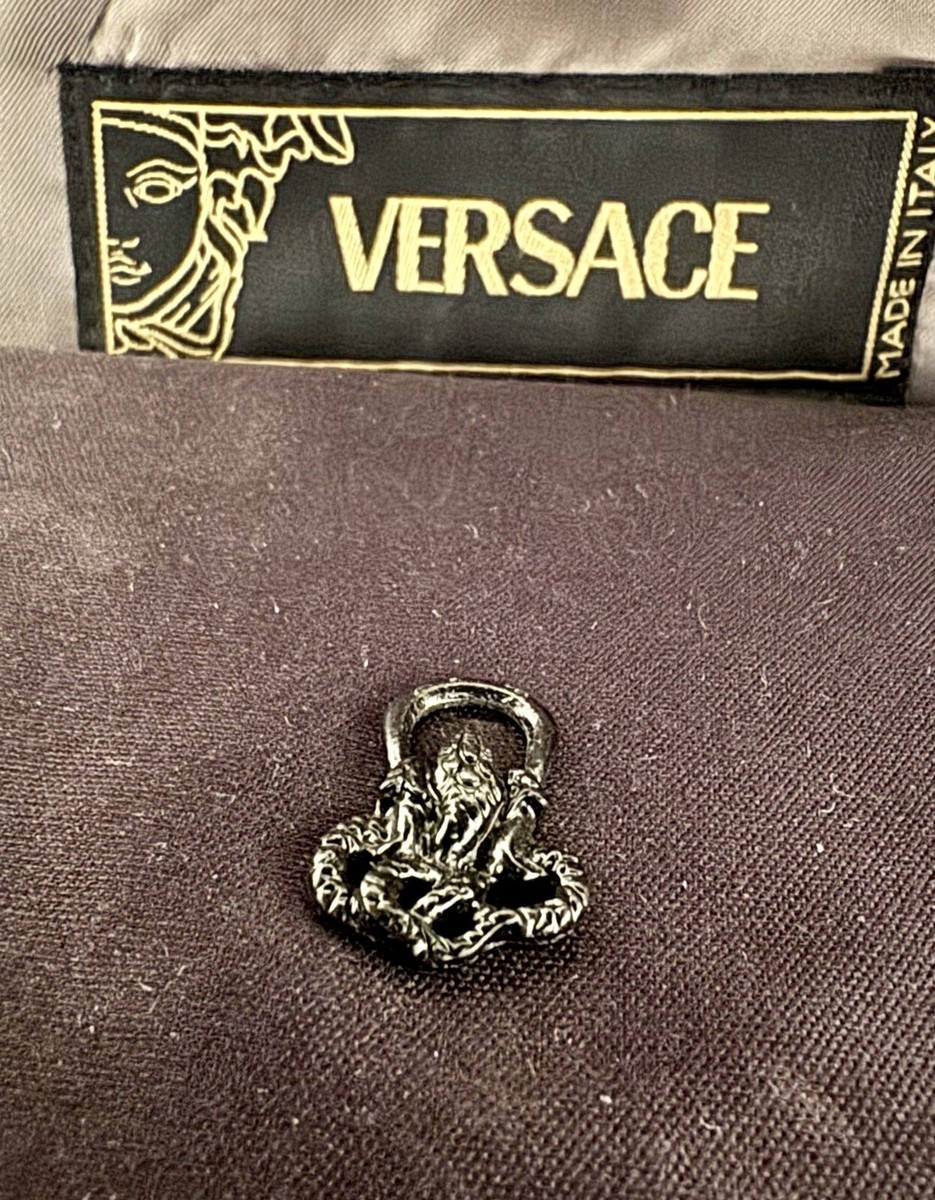 One Versace Snake Shaped Black metal zipper pull | eBay