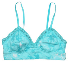 JENNI On Repeat Wide Lace Bralette Bra sz M Medium Aqua Blue