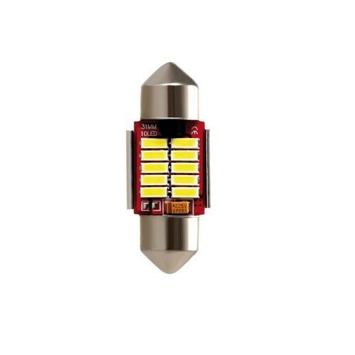 Lampadina auto Mega Led bianco 10-30V Siluro 12x31mm SV8,5-8