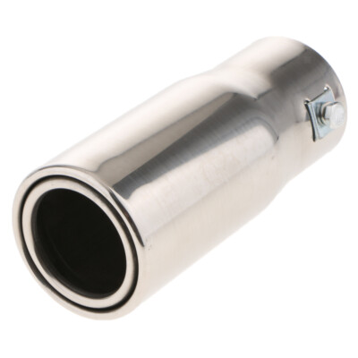 Stahl 30-50mm Auto SUV Auspuff Endblenden Endschalldämpfer Rohr Schalldämpfer Silber