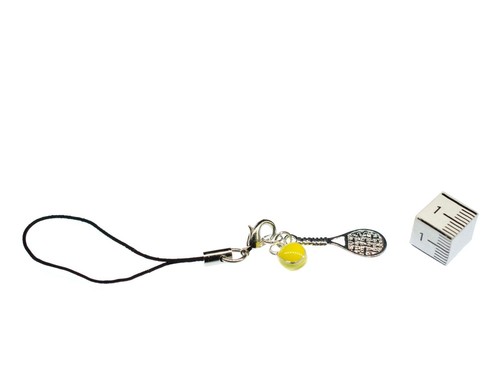 Raquette Pendentif pour Téléphone Portable Miniblings Déco Sport Tennis Balle de - Photo 3 sur 4