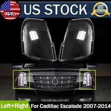 1Pair Front Clear Headlamp Headlight Lens Covers For Cadillac Escalade 2007-2014