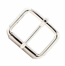 Nickel Single Prong Roller Buckle 1-1/2" 1418-02